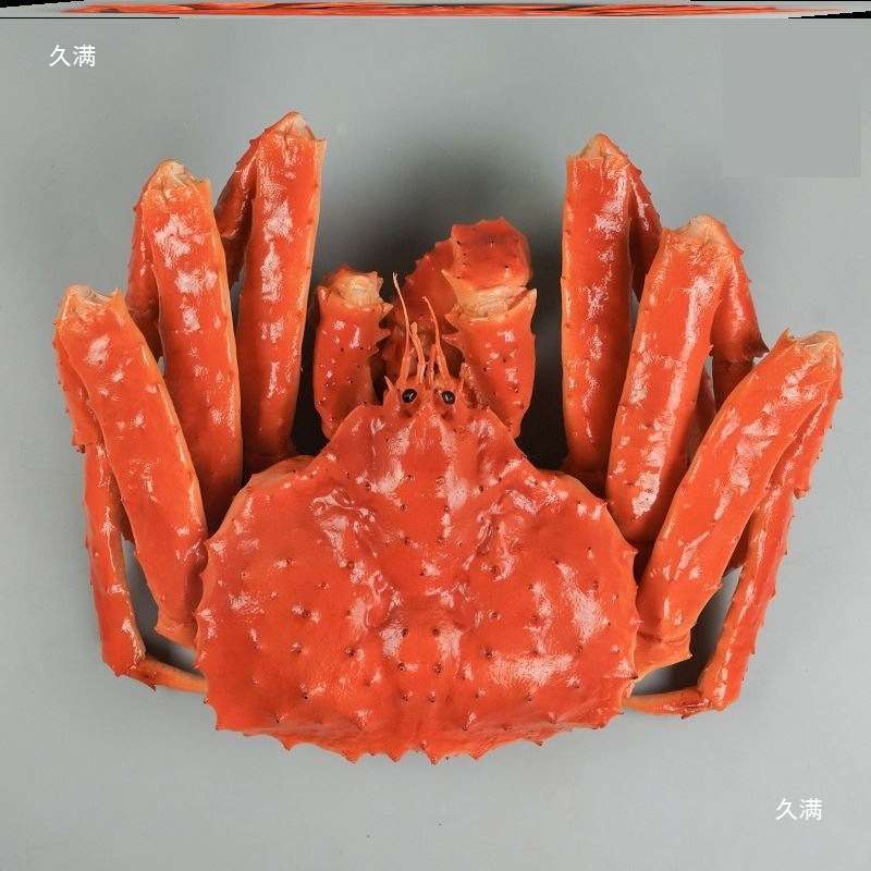 冻帝王蟹模型皇帝蟹长腿蟹假海鲜水产直播道具长刺帝王蟹模具