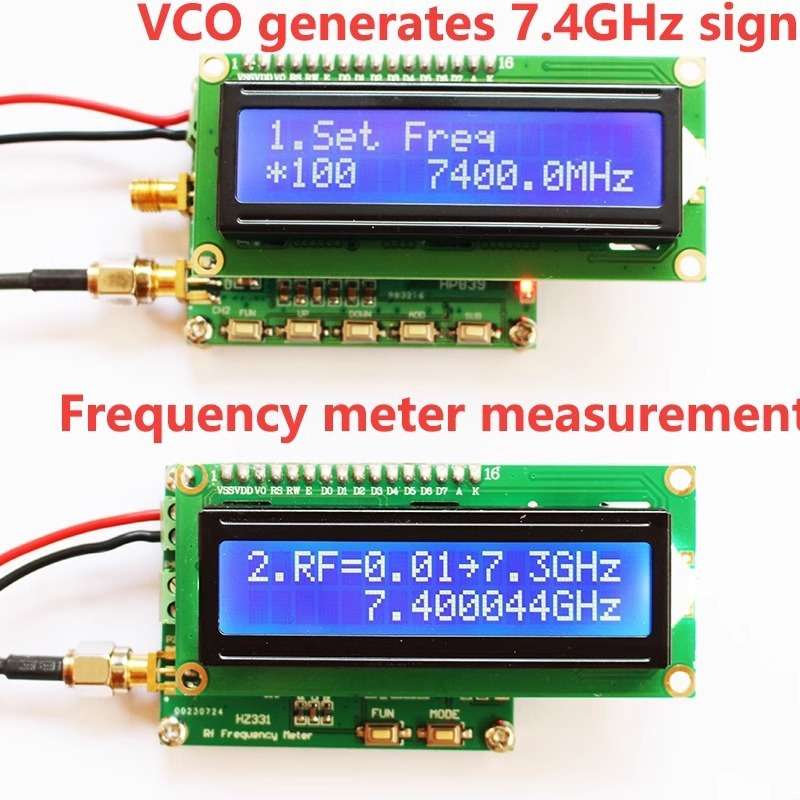 频率计 HF RF frequency meter 2.4G 3G 5.8G 6G 7G 1Hz~7.3GHz