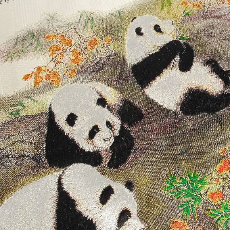 中国风蜀锦蜀绣中华国宝手古织：中古风装饰画（76-246厘米）