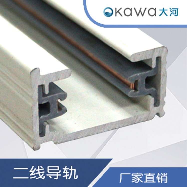 轨道射灯led滑轨加厚铝材轨道灯配件1米2米3米日规2线导轨条