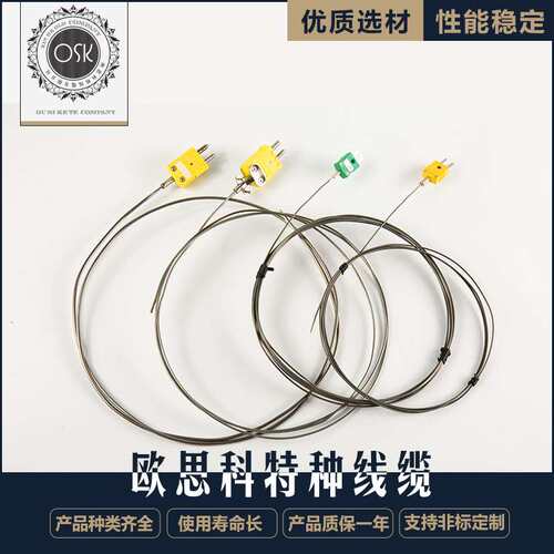 厂家直销各规格热电偶K型耐高温铠装热电偶带插头测温头热电偶