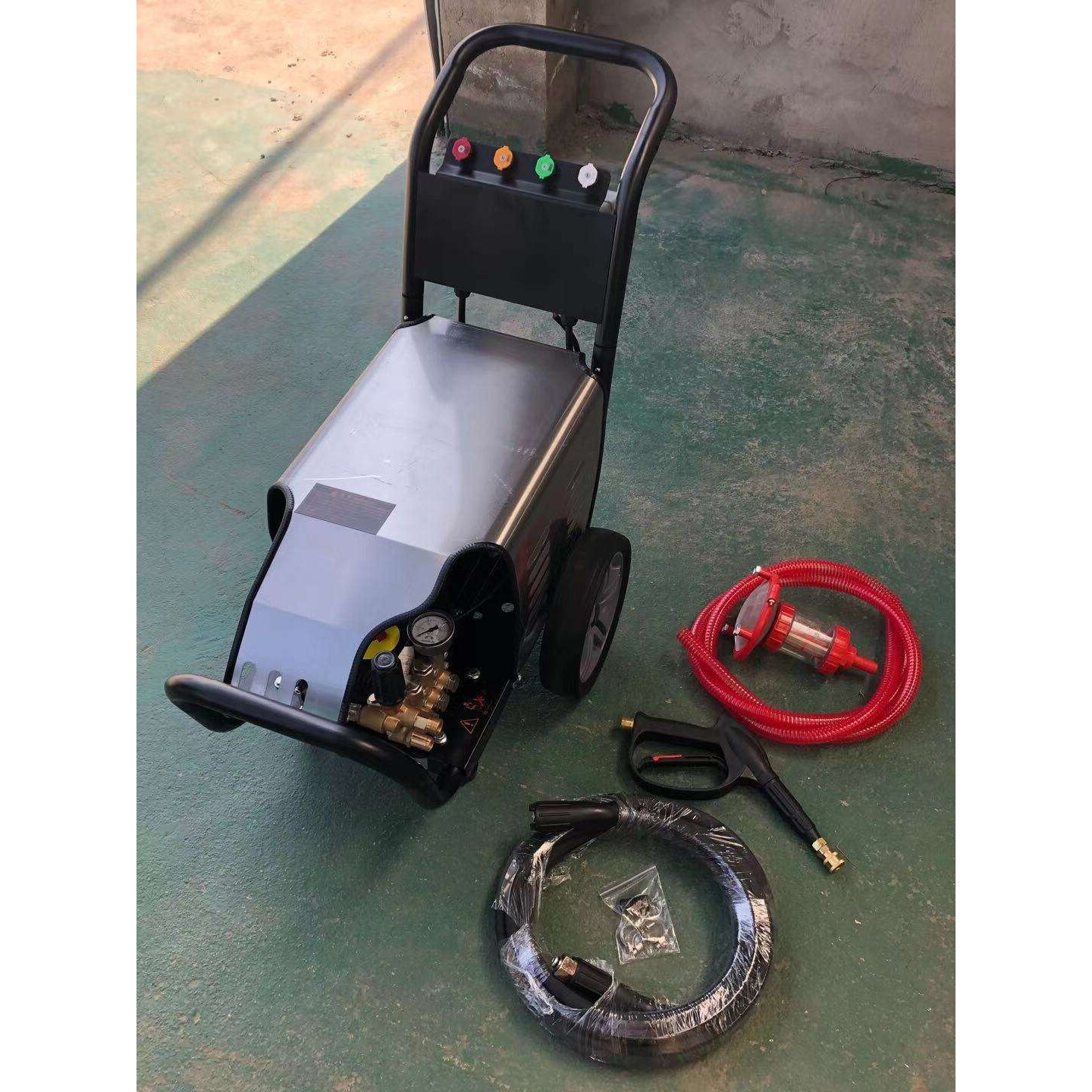 虎啸4600商用高压大功率清洗机工业全自动水泵机头冷水移动洗车机