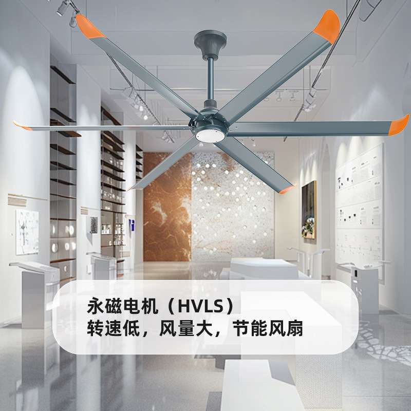 商用大吊扇灯大风力餐厅饭馆办公室吊顶电扇灯客厅永磁电机风扇灯