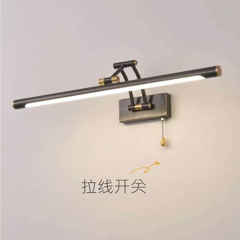 跨境北欧led镜前灯全铜镜柜梳妆台防水防雾洗手间简约现代日式灯