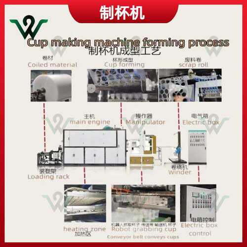 Disposable biodegradable lunch box cup making machine