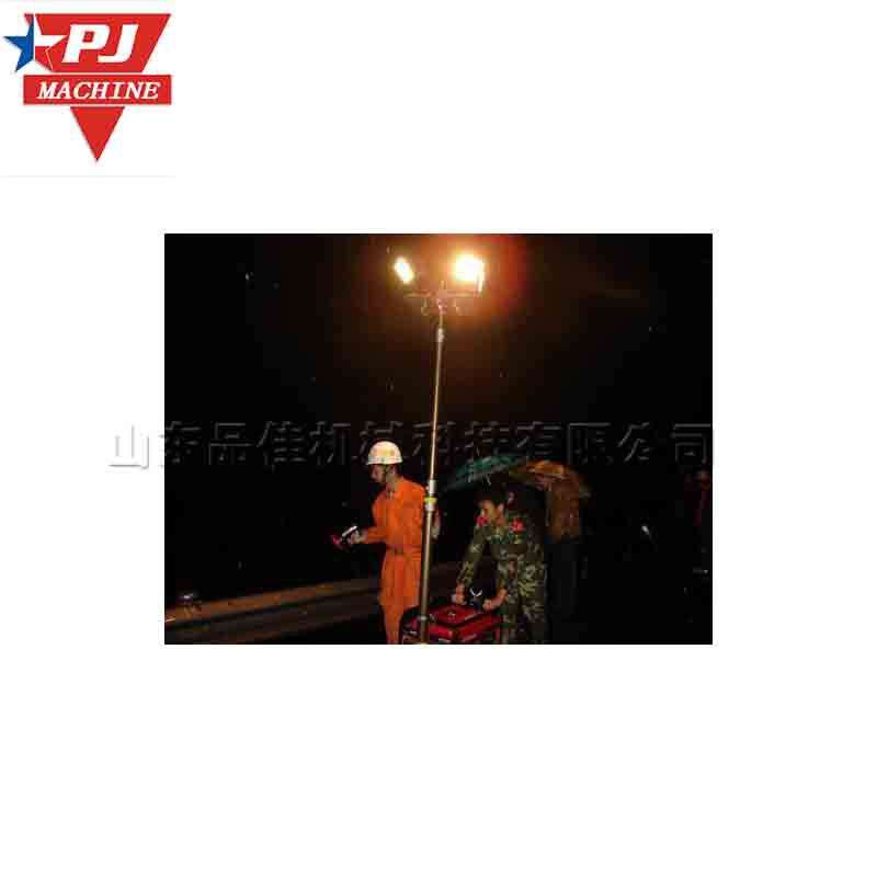 户外夜晚施工照明车 手推式升降工程照明车 大面积亮度照明工具