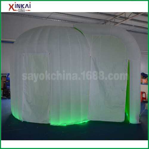 便携式充气照相亭LED婚礼photobooth外壳照片展位LED灯光模型
