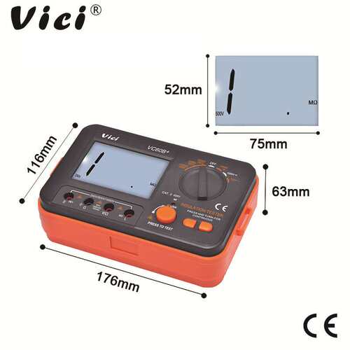 加工VC60B+智能绝缘兆欧表1000V数显电工仪器仪表电阻测量