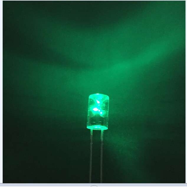 F3无边高亮绿灯LED灯 3MM平头绿光 模型灯带LED灯珠