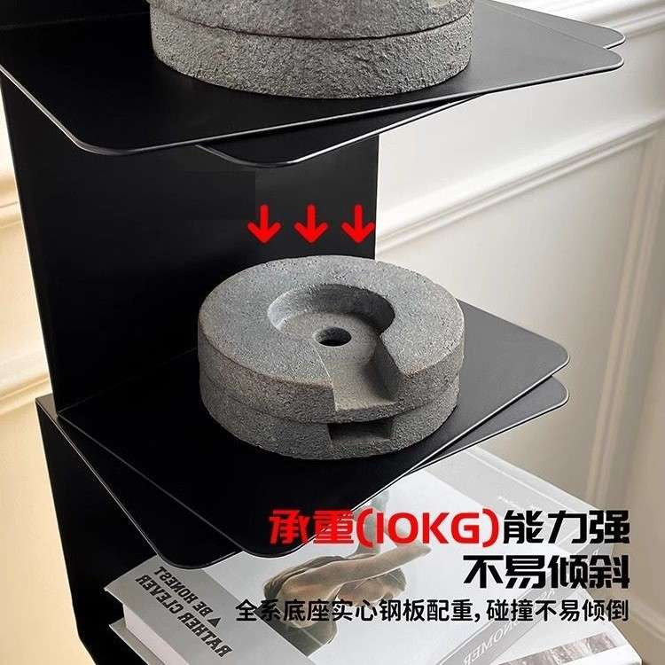 北欧网红隐形创意靠墙转角书架落地置物架子收纳客厅小型书柜多层