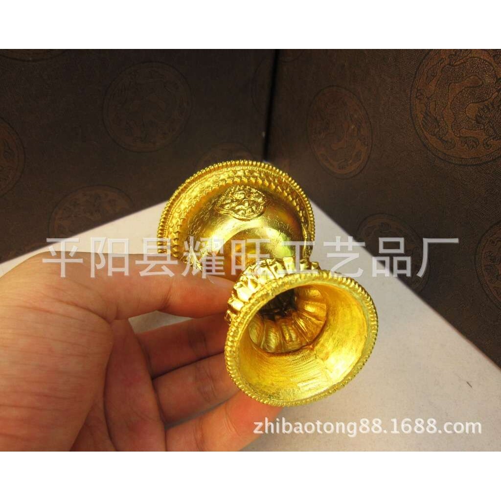 新款八吉祥纯铜酥油灯座油灯座雕花金边酥油灯座吉祥小油灯加厚型