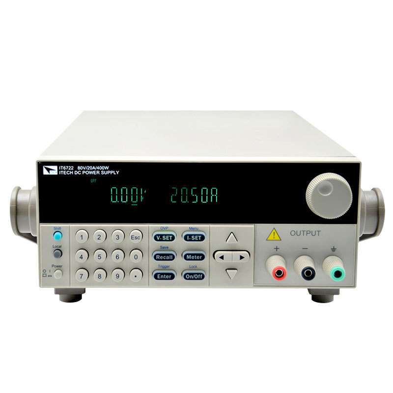 艾德克斯高精度宽范围400W/20A/80V可编程直流电源IT6722A