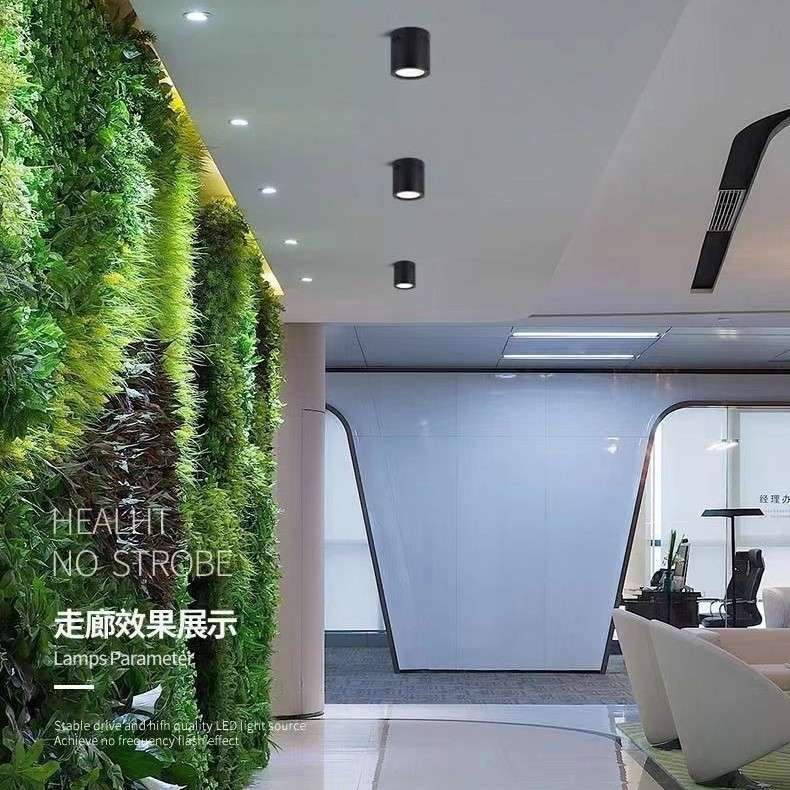高亮COB明装射灯免开孔圆形吸顶吊线桶灯商用工程LED明装筒灯吊灯