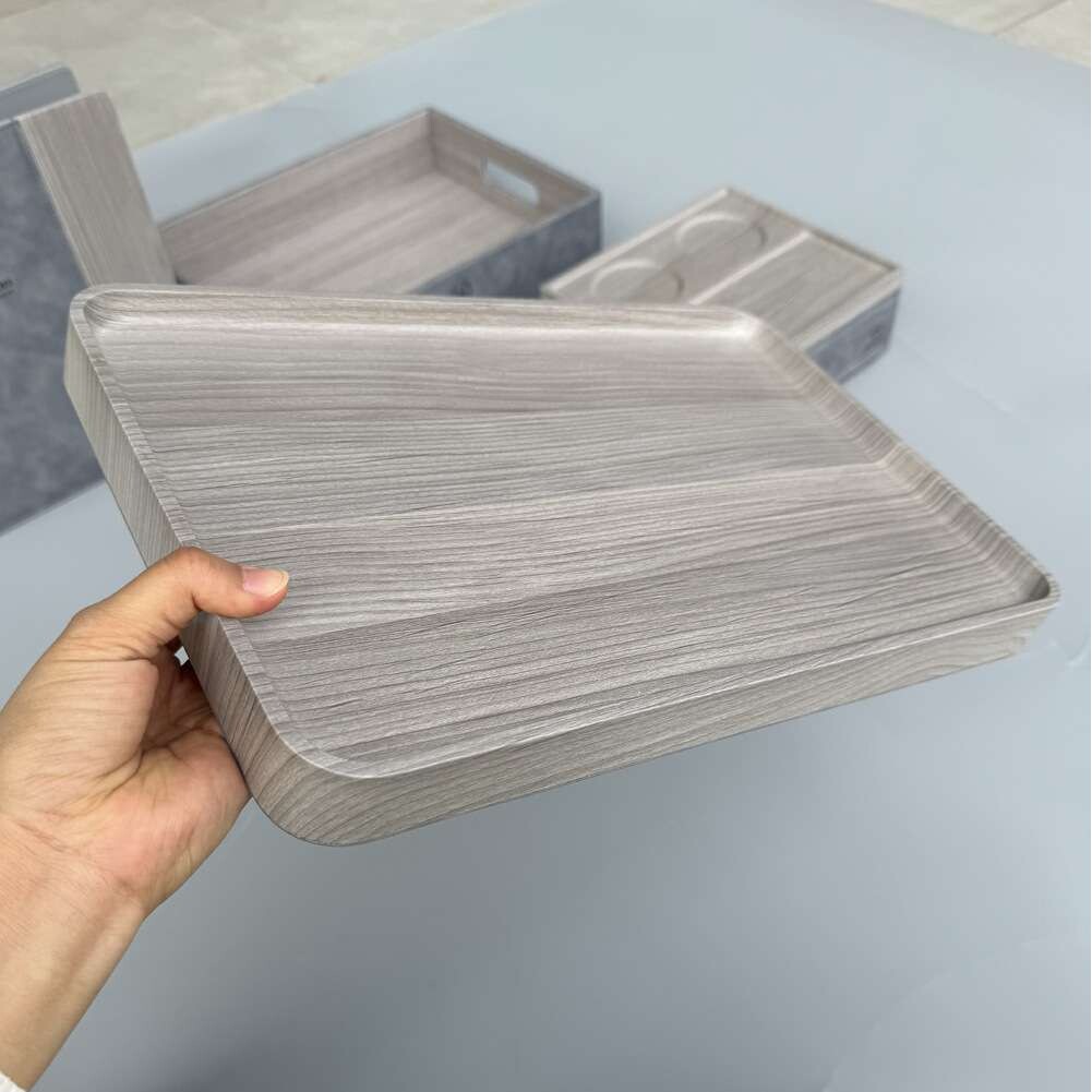 酒店皮具用品防水金刚料皮革托盘宾馆洗漱用品盒易耗品盒定 制LOG
