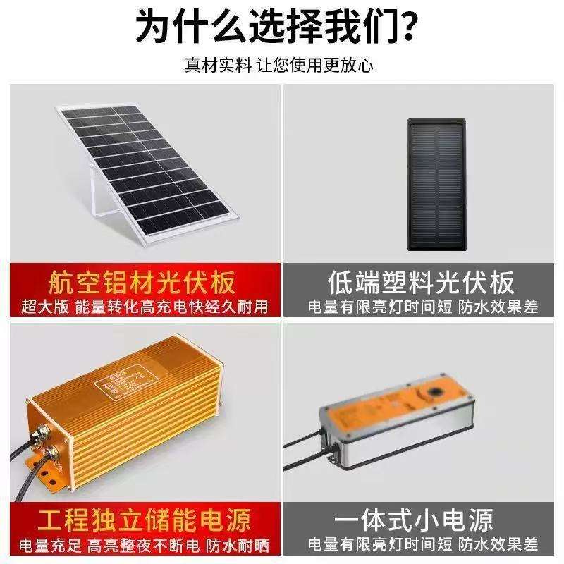 太阳能供电系统灯带12V24V36V光伏板太阳能灯储能led灯户外长续航