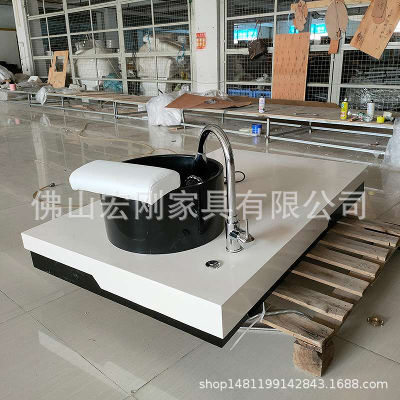 网红美甲店时尚美甲美睫疗足浴按摩沐足盆底座亚克力高档沙龙家具