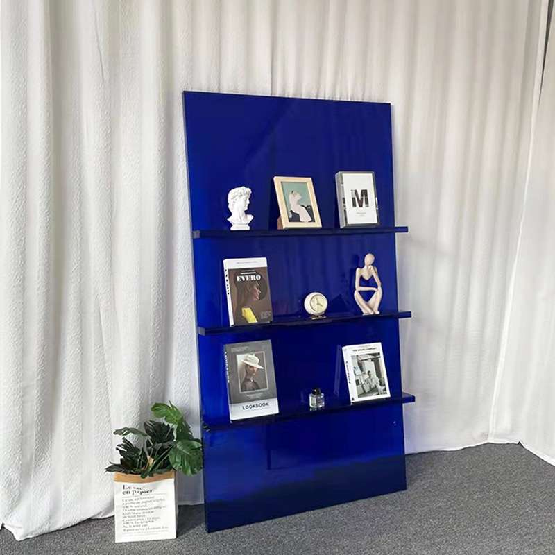北欧简约客厅杂志架亚克力书架 Ins展示架工作室落地置物架书报架