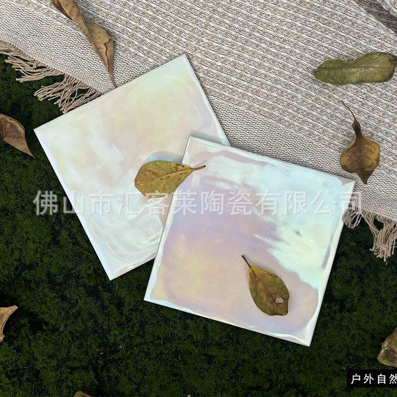 北欧幻彩艺术砖小白砖网红卫生间店面浴室吧台厨房墙长条手工瓷砖