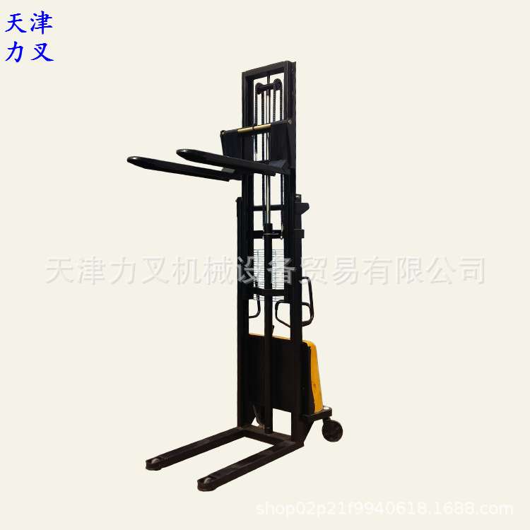 现货液压电瓶叉车2吨电动装卸车半自动升降叉车电动堆高搬运机