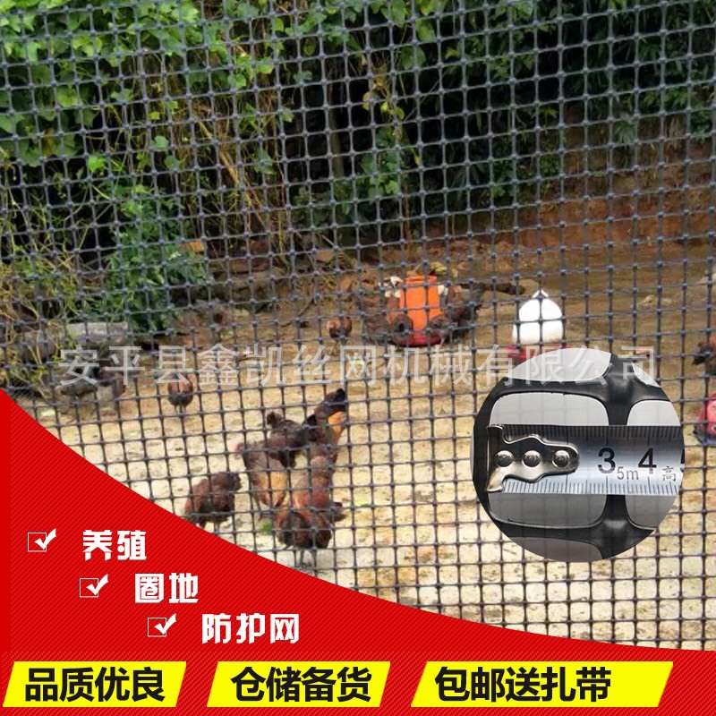 土工格栅现货果园圈地塑料网农场养殖围栏网黑色方格屯粮围网护栏