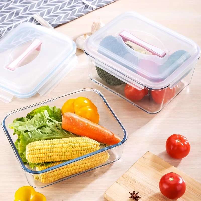 超大玻璃保鲜盒冰箱专用大容量带盖密封收纳盒食品级泡菜盒子