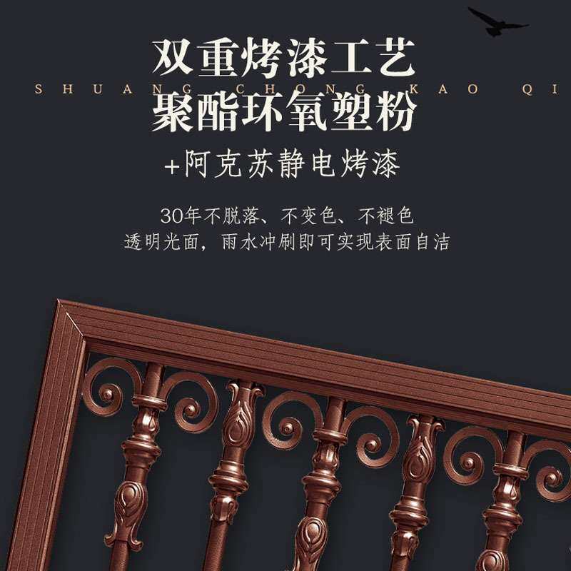 别墅新款欧式铝合金固定窗格栅烤漆焊接工艺铝艺花纹铝窗花防盗窗