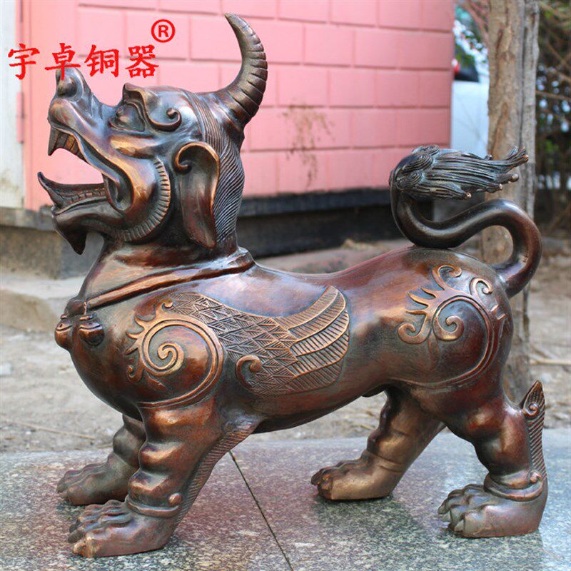 宇卓铜器纯铜貔貅黄铜貔貅铜独角貔貅摆件貔貅工艺礼品