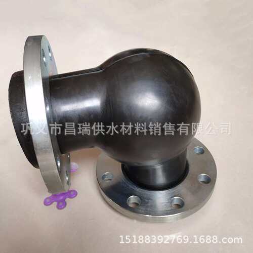 90度橡胶弯头软连接 WTX型可曲挠直角橡胶弯头软接头 DN50 65 80