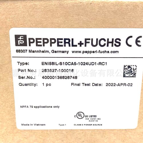 ENI58IL-S10CA5-1024UD1-RC1RVI58N-011K1R61N-01024P+F编码器