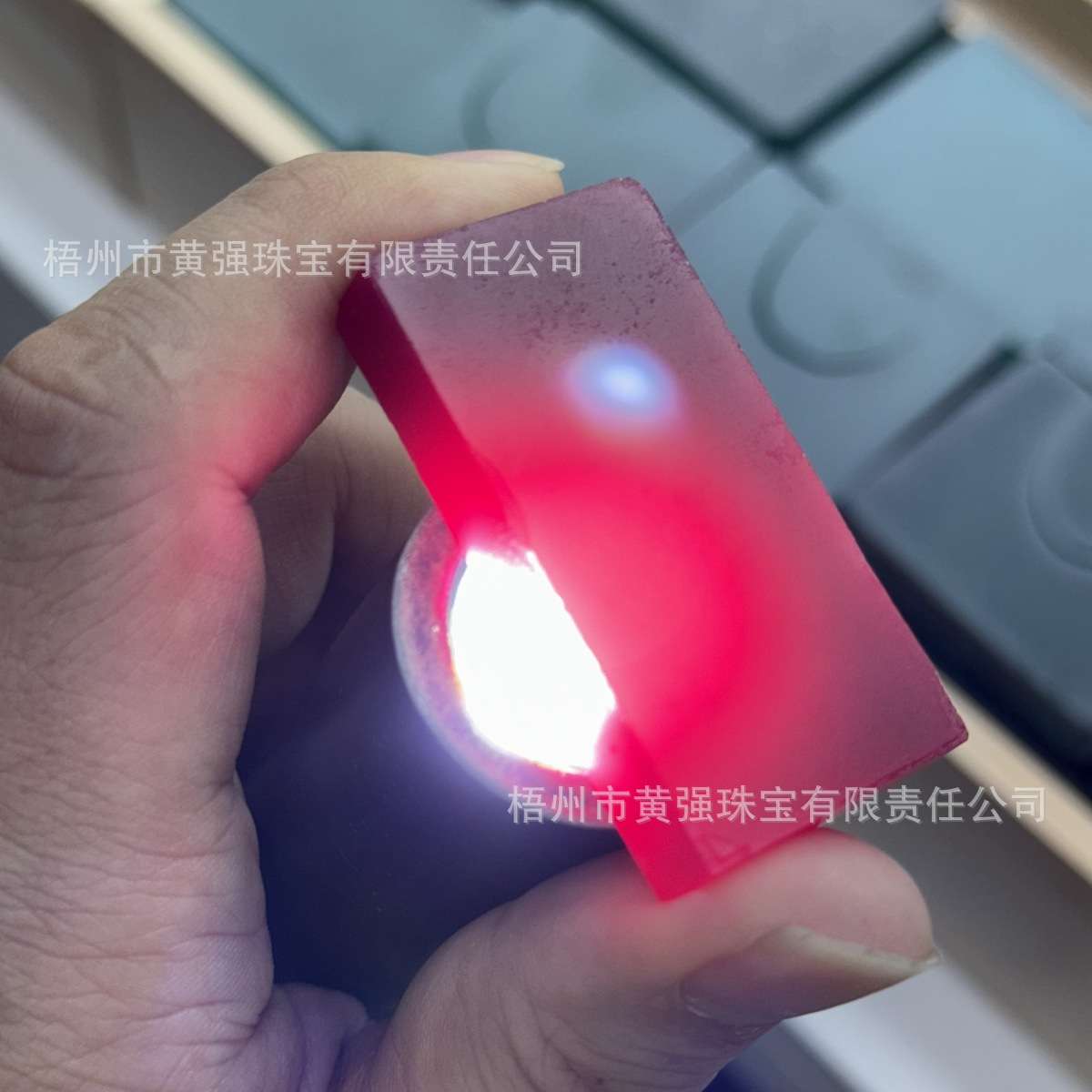 实验室培育红宝石不透明红宝刚玉材料未切割缅甸红宝石原料半成品