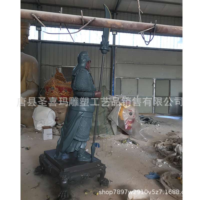树脂玻璃钢雕塑铸铜铸铁关二爷关羽铜像摆件店铺家用供奉中式装修