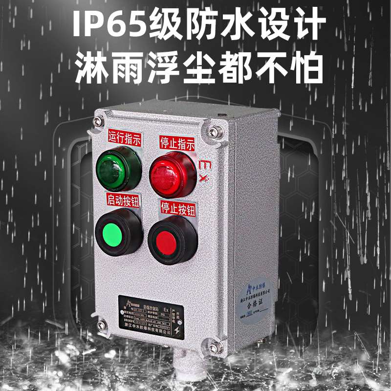 BZC防爆防腐操作柱带立柱LBZ三防箱按钮控制箱机旁远程就地操作箱