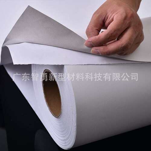 可喷绘背胶油画布 自粘型带背胶防水油画布弱溶剂UV背胶油画布墙