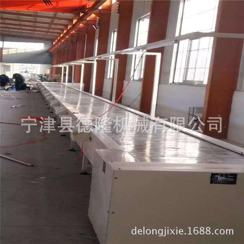 链板组装流水线带灯架气管车间装配输送机金属链板传送带