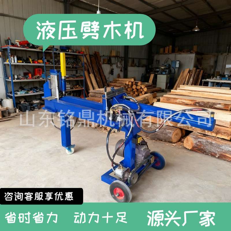 电动家用液压劈材机220V劈圆木硬木头砍柴破柴机干湿两用劈材神器
