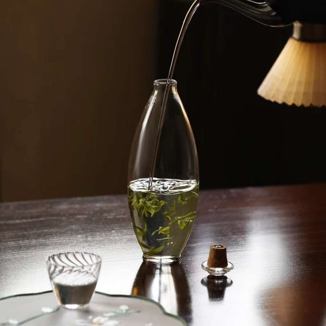 高硼硅玻璃冷泡瓶绿茶泡茶器密封酒瓶家用多功能水培容器花瓶花插
