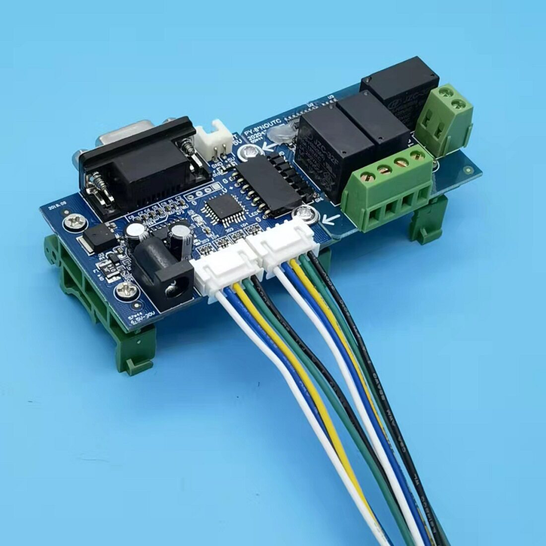8路开关量输入3路晶体管输出继电器输出带指示灯RS232