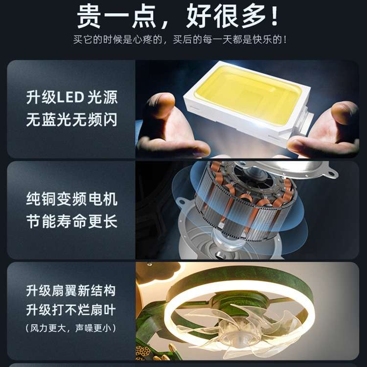 【找工厂】儿童房飞机灯直升机造型男孩卧室灯照明两用风扇吸顶灯