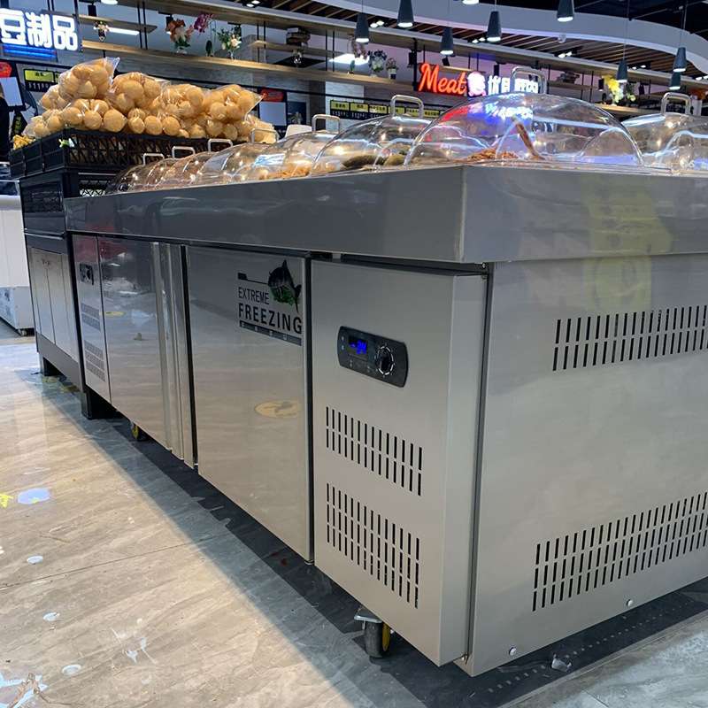 超市酱菜展示柜咸菜柜子冷藏保鲜开槽沙拉台泡菜小菜冰箱凉菜柜