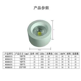 Ceiling Light明装DOB高显筒灯防眩吸顶无主灯4寸5寸6寸8寸筒灯