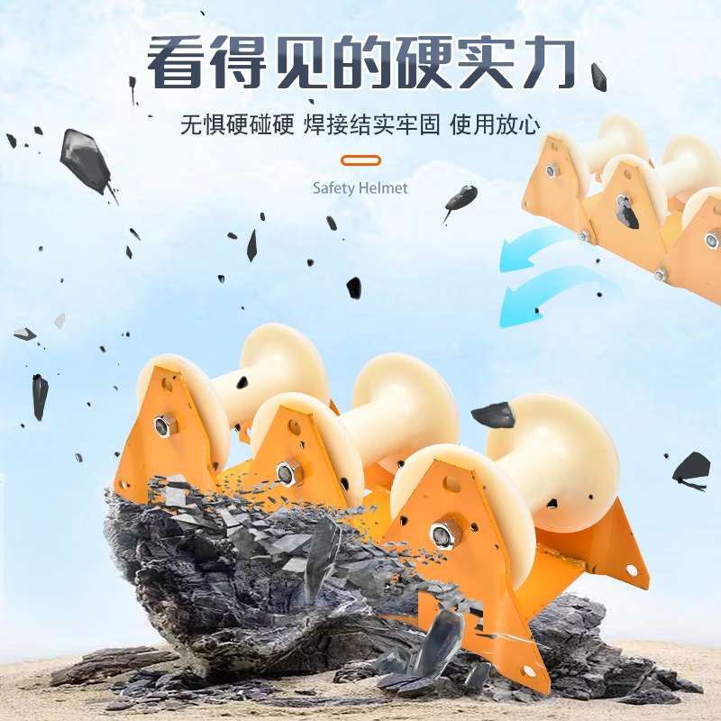 电力滑车电缆滑轮 缆放线滑轮 座挂两用尼龙轮铝轮电力电缆滑轮车