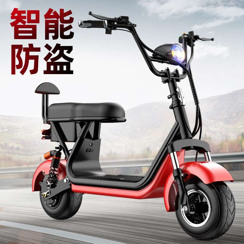 新款小哈雷电动滑板车48V宽轮男女迷你型代步小型折叠滑板车