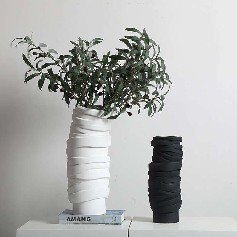 现代陶瓷花器摆件样板房售楼处客厅书房博古架软装设家具饰品