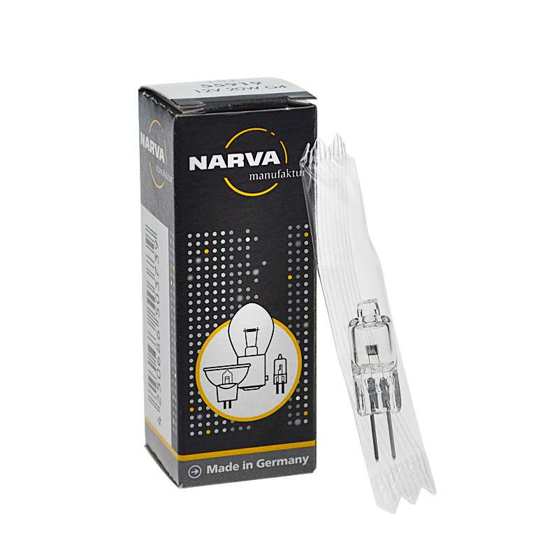 NARVA利华HLL 12V20W G4 55919生化分析仪卤素灯泡12V20W