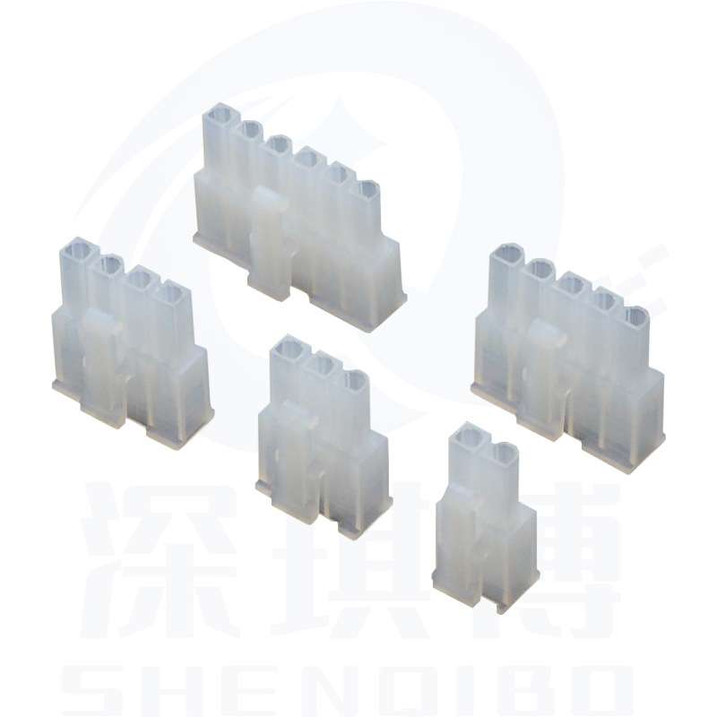 MX4.2mm间距 连接器 5557单排公壳  胶壳对插带扣插头 2P3P4P5P6P