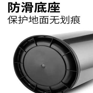 商用酒店客房厨房圆形办公室方形无盖直投10L不锈钢垃圾桶厂家