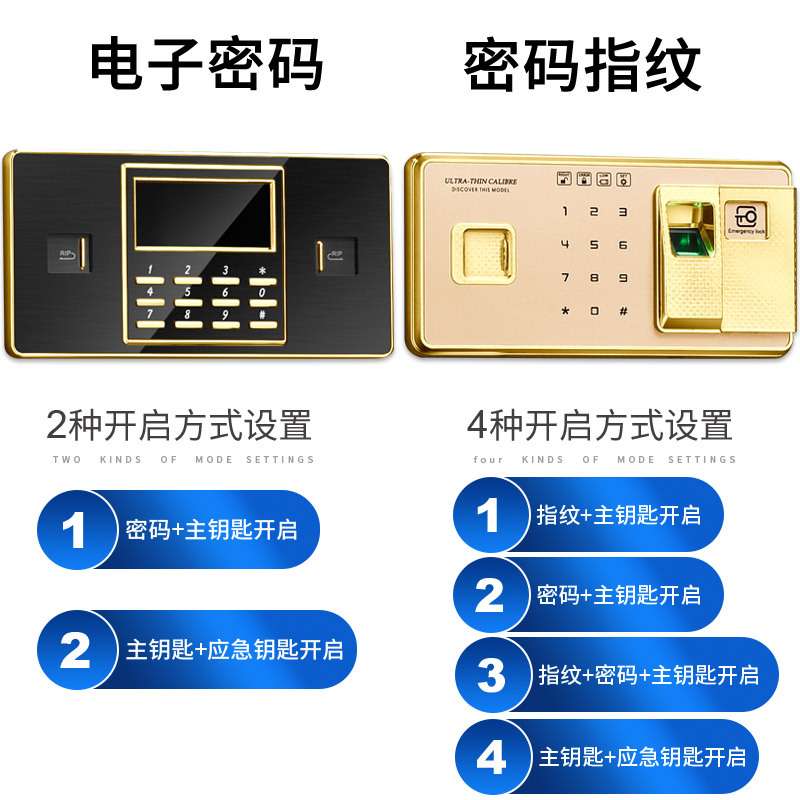 安锁厂家 30CM高小型保险箱电子密码保管箱办公家用保险柜入墙