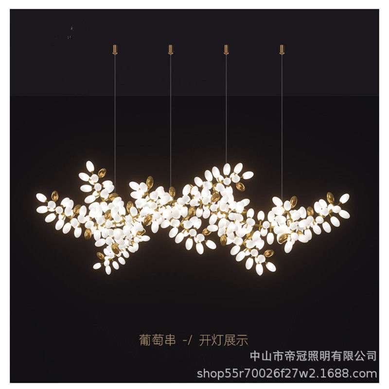 轻奢客厅吊灯餐厅吧台灯现代北欧别墅复式楼酒店大堂艺术玻璃吊灯