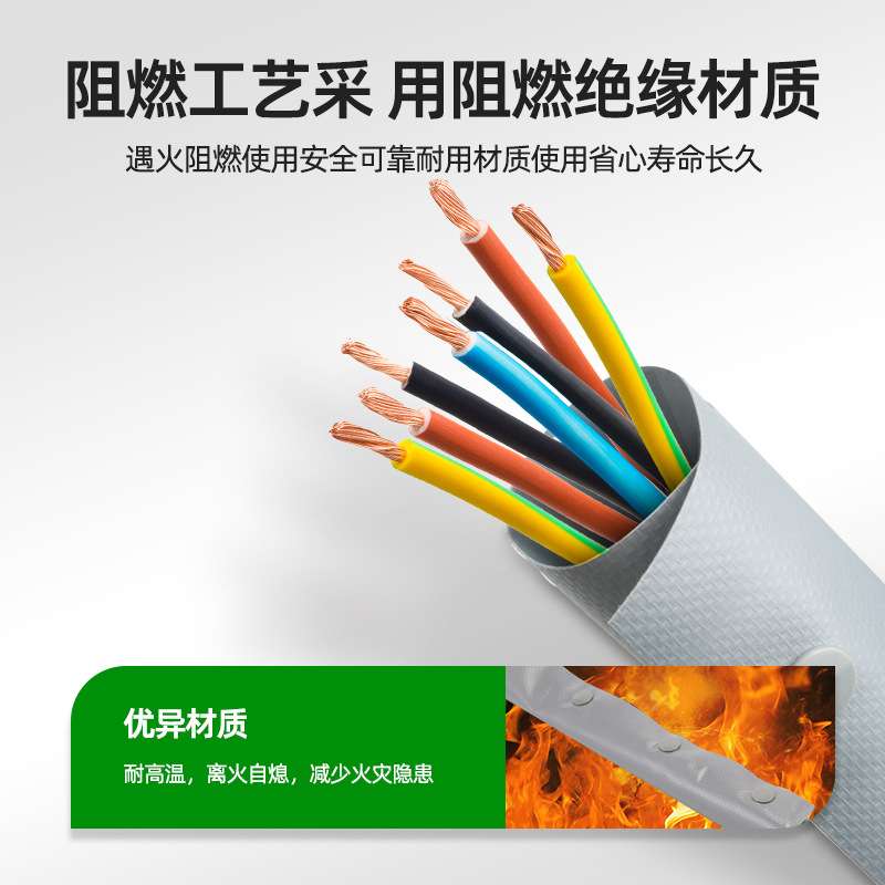 英得特PC扣式电缆线束带pvc环保阻燃电线加厚耐高温保护套1卷75米