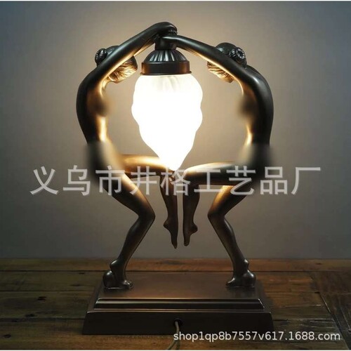 跨境新品Light of Love光人体艺术风格复古灯家庭雕塑装饰